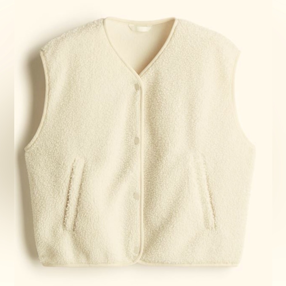 Oversized Teddy fleece vest H&M